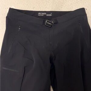 Arc'teryx Black Cargo Pants with Adjustable Waistband.
